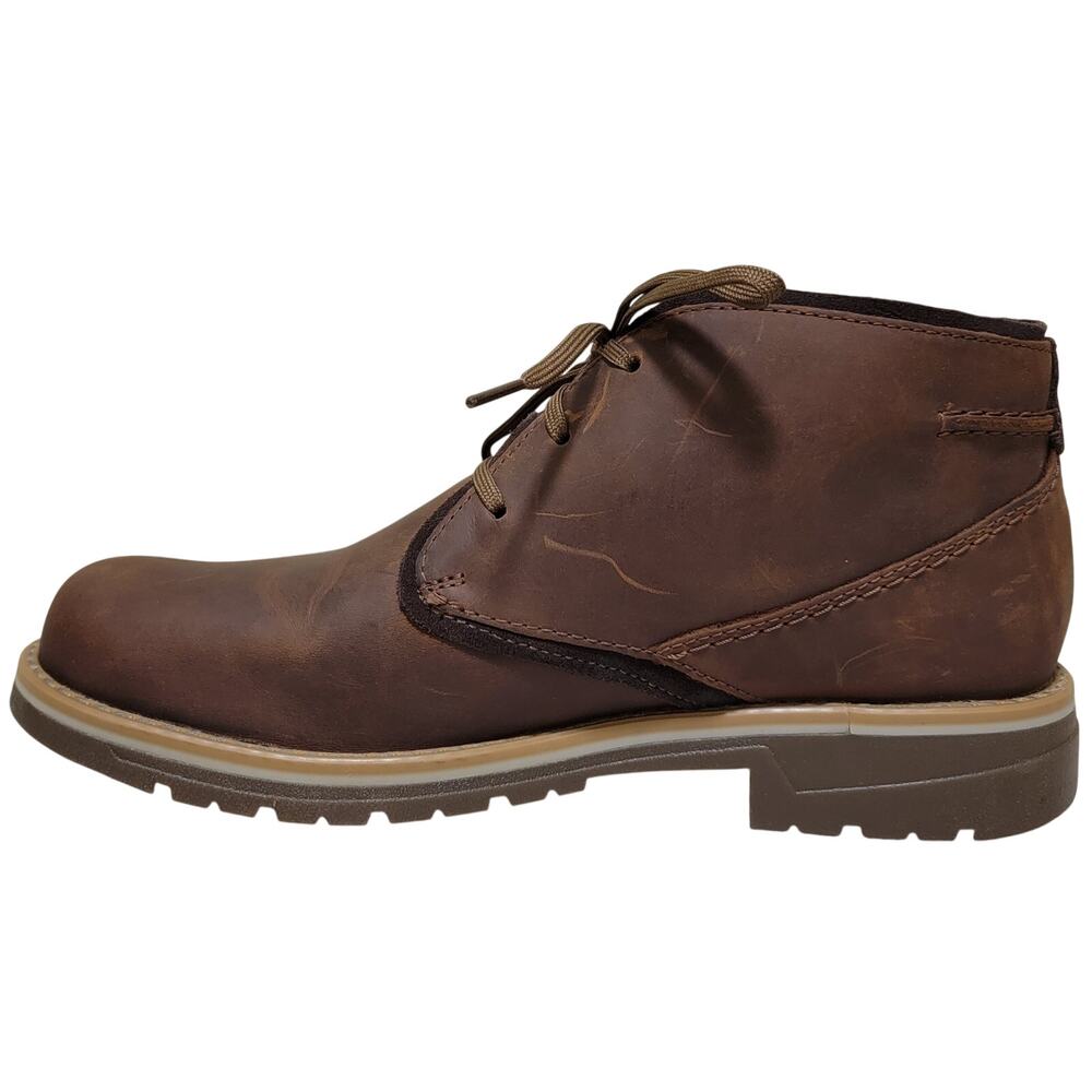 Clarks Morris Peak Waterproof Chukka Boots Size US 8.5W Beeswax Brown Leather - Picture 3 of 7
